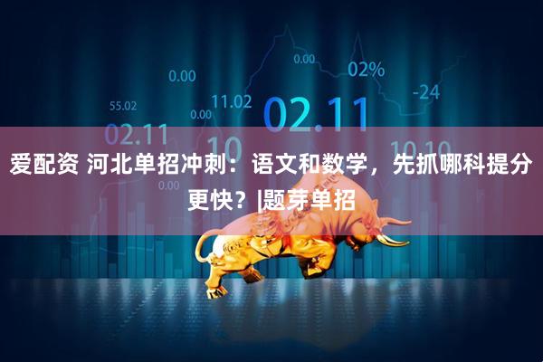 爱配资 河北单招冲刺：语文和数学，先抓哪科提分更快？|题芽单招